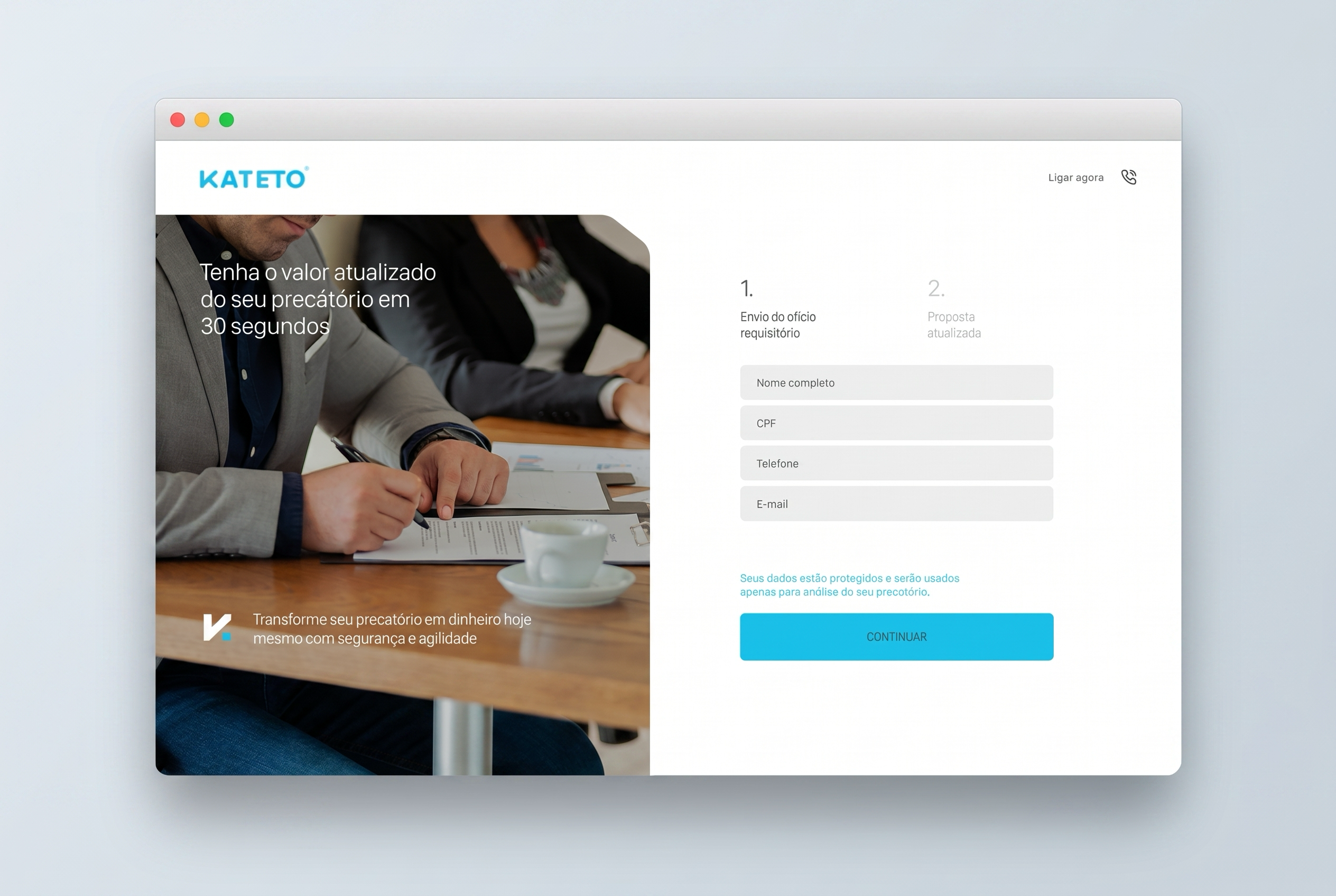 Etapa 2 — Formulário de dados pessoais