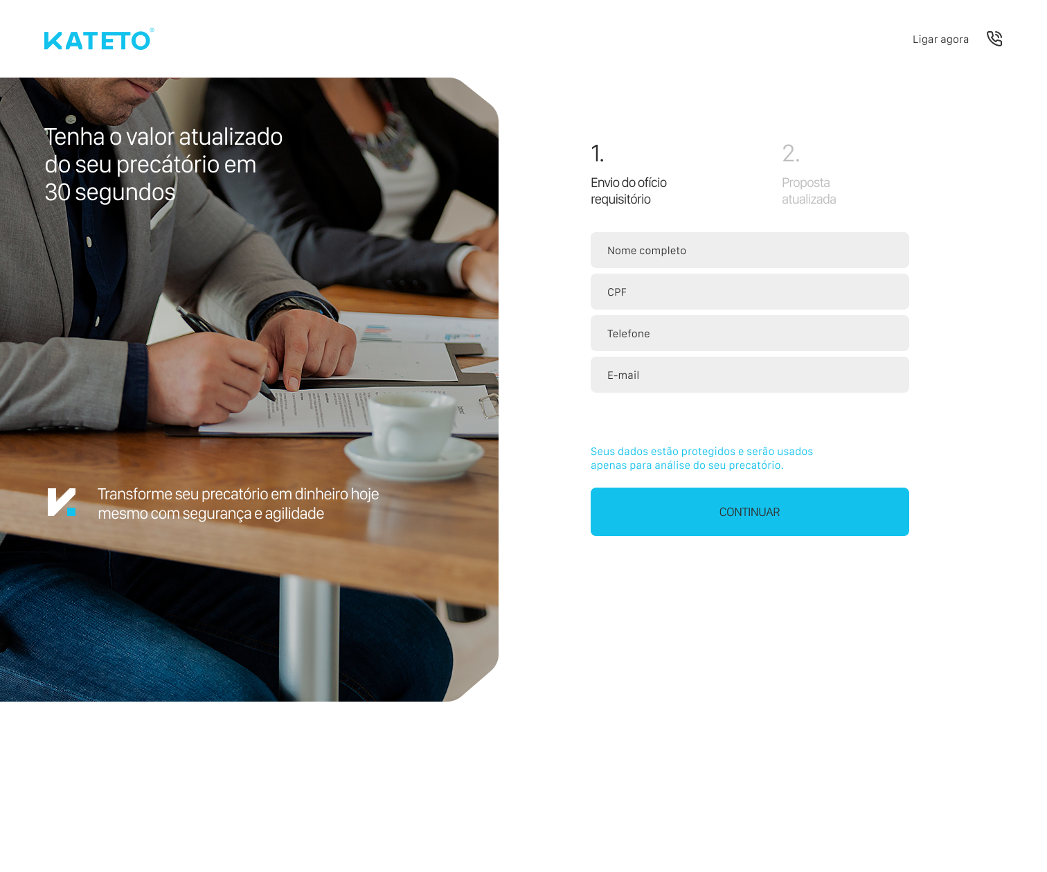 Etapa 2 — Formulário de dados pessoais