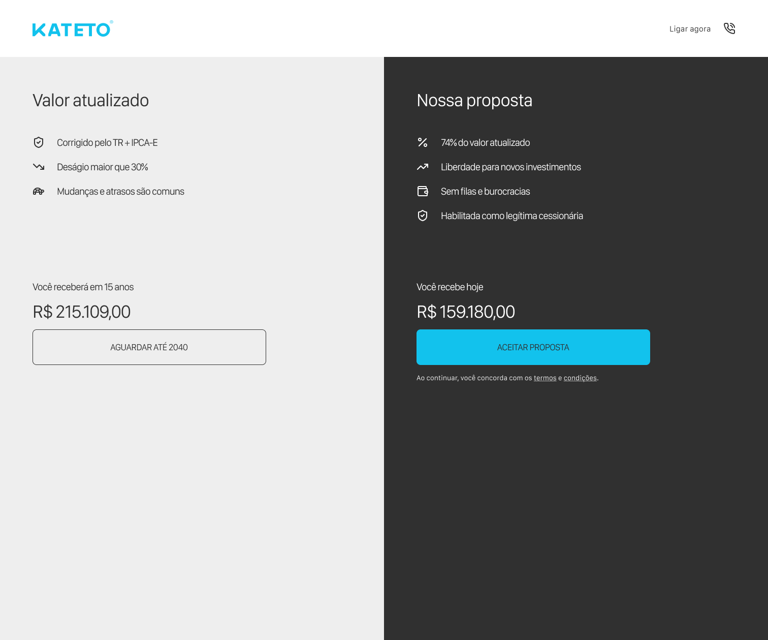 Etapa 3 — Tela de proposta (decisão)